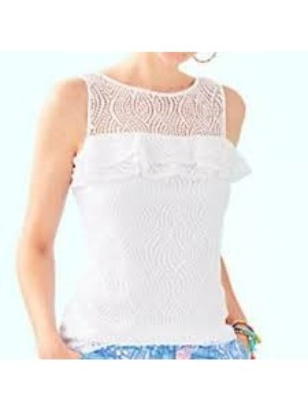 Lilly Pulitzer Janine Top in Resort White size XS
